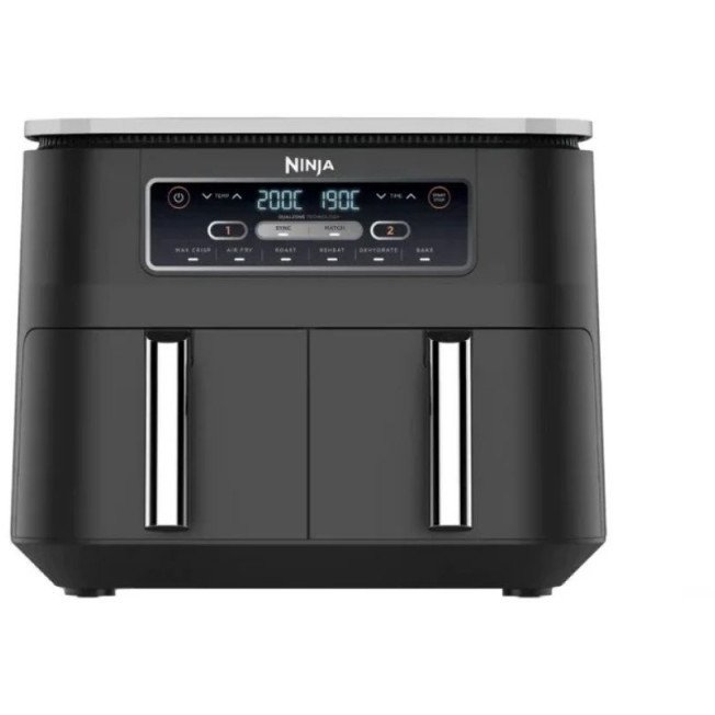 NINJA KITCHEN AF300EU Forrólevegős fritőz 2x1200W 7.6L Fekete